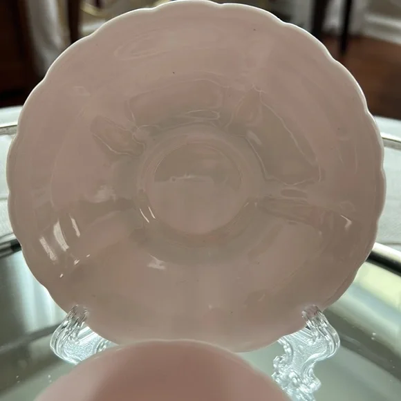 Tuscan Bone China Pink Teacups Set of 2 smaller teacups - Picture 4 of 6